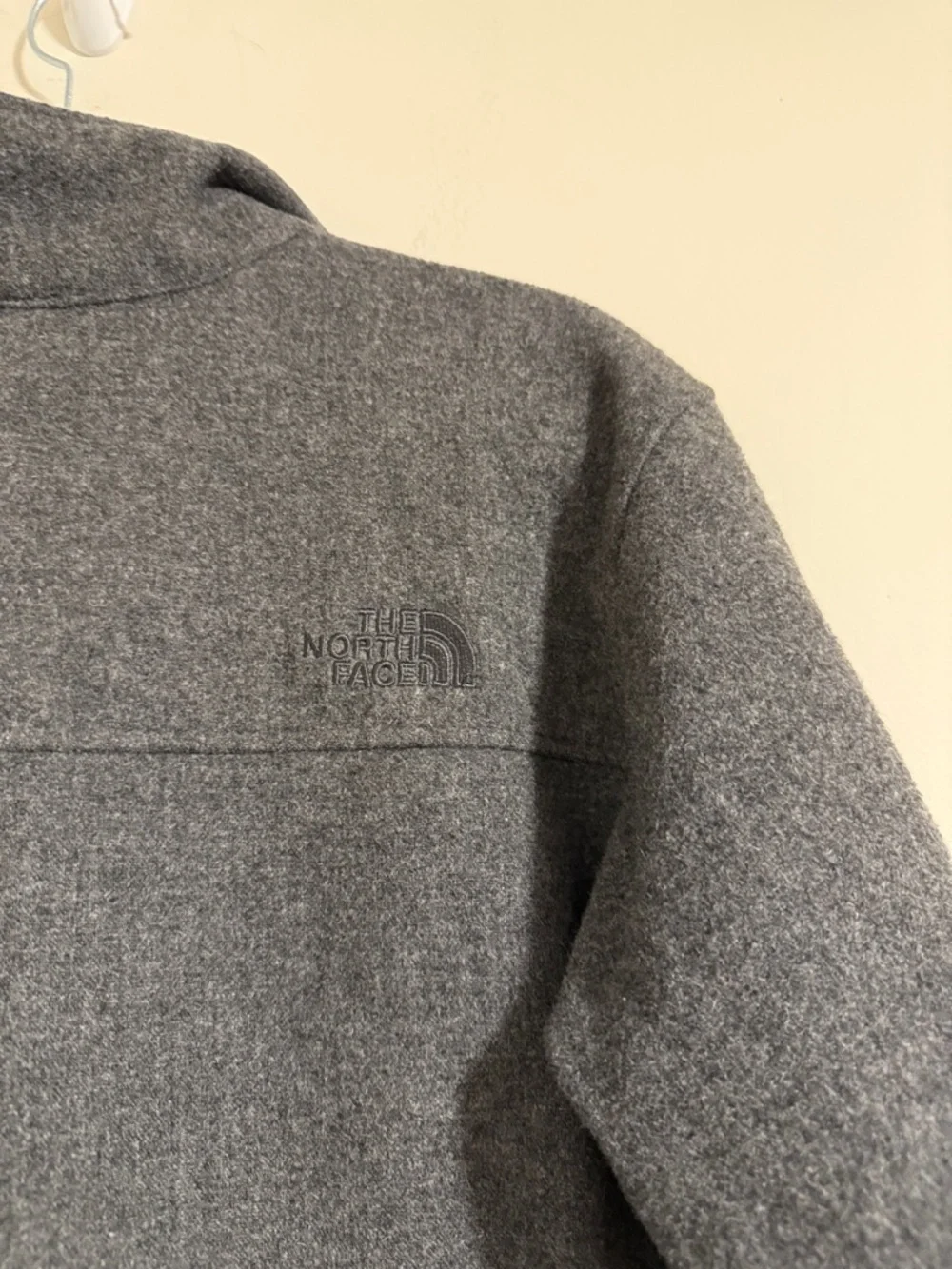 The North Face Men's wool blend Gray Full-Zip Jacket soft shell size Large